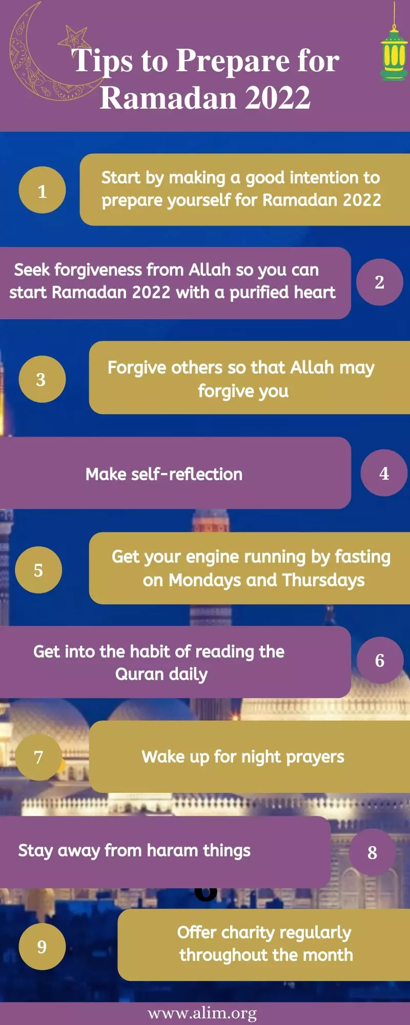 Tips to prepare for Ramadan 2022